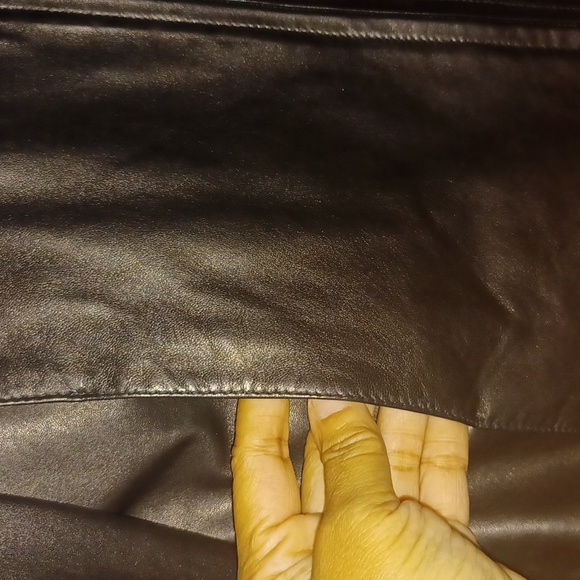 💯Nicole Miller Black Genuine Leather Jacket Sz. L (12-14) - Picture 5 of 9